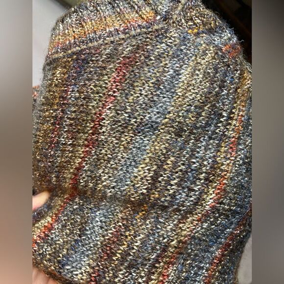 Est 1946 Brown Multicolor Knit Open Front Fringe Sweater Vest Women's Size Small - Picture 6 of 10